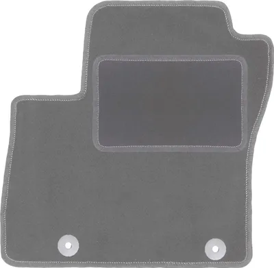 Produktbild von Fahrerfußmatte Velours graphit passend für Ford C-MAX MK1 (2003-2010, Minivan) – mit Befestigungen – passgenau