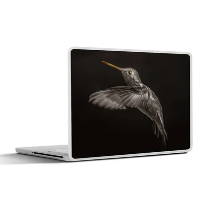 Produktbild von MuchoWow® Laptop Aufkleber Sticker Cover Vogel - Schwarz und Gold 25x18 cm - Laptop-Deko