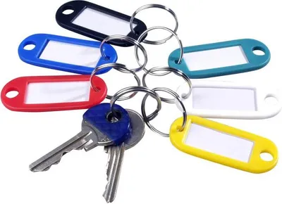Zdjęcie produktu dla Kluczowy wyróżnik z opisem 6 sztuk, 6, 5 x 2, 3 cm - mix wariantów lub kolorów