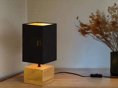 Obrázek produktu pro Stolní lampa Reality Woody E14 v přírodním provedení R50171080