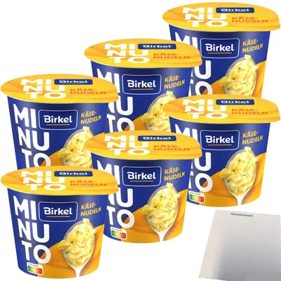 Produktbild von Birkel Minuto Käse-Nudeltopf 6er Pack (6x70g Packung) + usy Block