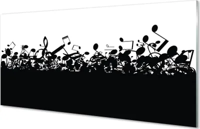 Produktbild von Glasbilder 140x70 Wandkunst Clown Noten malen