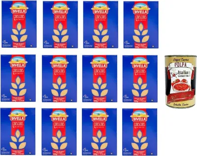 Produktbild von Divella Cous Cous - 12x 500 gr+ Italian Gourmet polpa 400g