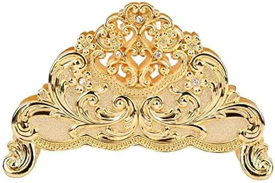 Serviettenhalter aus Metall, gold, 13,2x4x8,2 cm, für Tisch