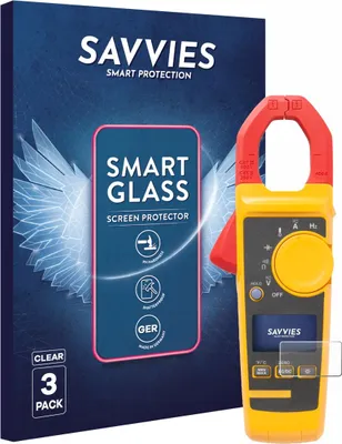 Produktbild von 3x Savvies Schutzglas Folie für Fluke 325 9H Panzer Schutzfolie Glas Displayschutz klar transparent