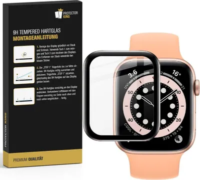 Produktbild von 2x Plexiglas für Apple Watch 4/ 5/ 6 44mm FULL CURVED Displayschutz Panzerfolie Panzerglas Schutzfolie Schutzglas HD Klar