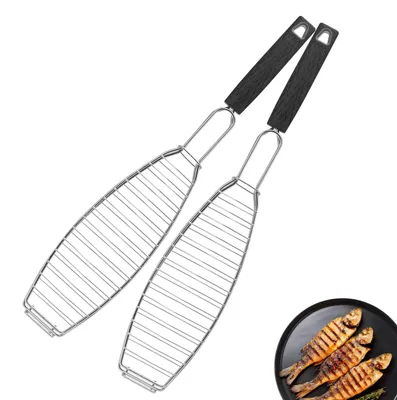 Produktbild von bremermann Fisch-Grillhalter 2er Set Fischhalter, Fischgriller, Fischbräter