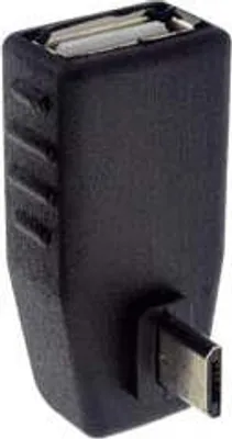 Produktbild von System-S OTG Adapter USB A Host zu micro USB Stecker Adapter 90° Winkel Stecker