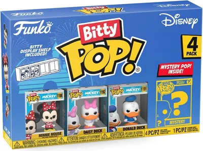 Produktbild von Disney Minnie Mouse Daisy Duck Donald 4er Pack - Bitty Pop! Funko