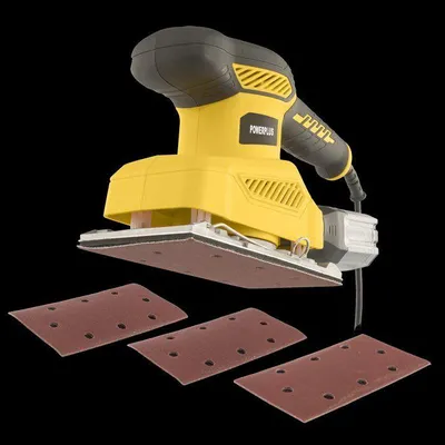 Produktbild von Schwingschleifer POWERPLUS POWX04010, 260 W, 24000 U/min, Staubfangbehälter, 187 x 90 mm Schleiffläche
