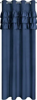 Zdjęcie produktu dla Eurofirany 457468, Przezroczysty, Granatowy (marynarski), Wzór, Poliester, Oczko, 200 g/m²