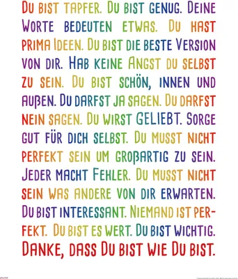 Produktbild von Motivational - Mini-Poster - Du bist tapfer