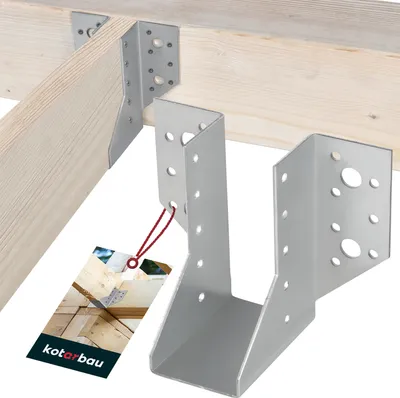 Obrázek produktu pro KOTARBAU® Patka nosníku 50 x 105 mm Spojka nosníku z pozinkované oceli Patka nosníku Spojka nosníku pro těžké zatížení Spojka dřevěného nosníku Dřevěné nosníky