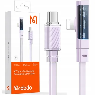 Obrázok produktu pre Mcdodo Kábel Usb-C Lightning Plochý 36W Pre Iphone 13 14 Fialový 1M