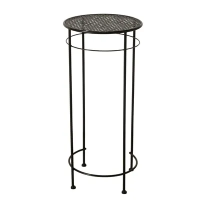 Zdjęcie produktu dla Stolik pomocniczy MANHATTEN, metalowy, okrągły, wysokość 60 cm, kolor czarny