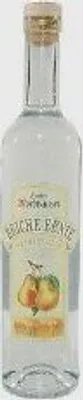 A clear, well-lit studio shot of a bottle of Echter Nordhäuser Reiche Ernte Williamsbirne.