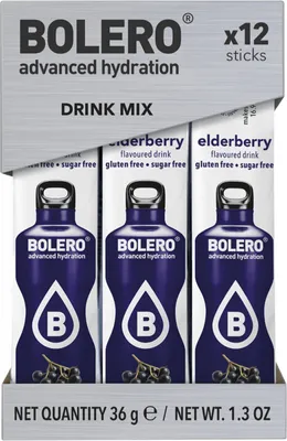 Produktbild von Bolero Sticks (12x3g) Elderberry - Intra- & Post-Workout - Intra-Workout