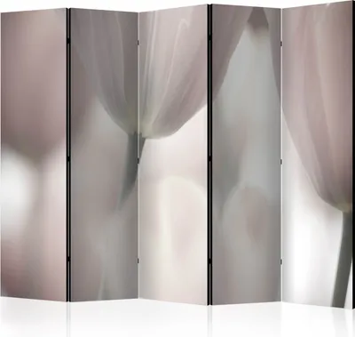Produktbild von Akusticher Raumteiler Blumen Foto Paravent 225x172 cm beidseitig auf Vlies-Leinwand bedruckt Akustikschaum Trennwand Spanische Wand Sichtschutz Home Office Natur Botanik Tulpen b-C-0451-z-c