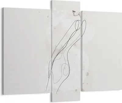 Produktbild von Bild auf Leinwand - Leinwandbild - 3 Teile - Minimalismus Körper Frauen - 95x80cm - Wand Bild - Wanddeko - Wandbilder - Leinwanddruck - Bilder - Wanddekoration - Leinwand bilder - CB95x80-4831