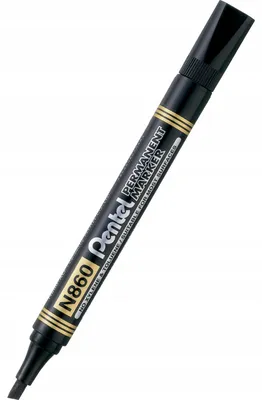 Produktbild von Pentel N860 Permanentmarker Schwarz Keilspitze Set