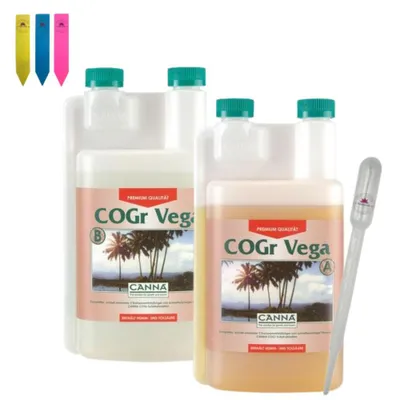 Produktbild von Canna COGr Flores A&B 2-Komponenten Pflanzendünger für die Blütephase auf Kokos Substrat 1 Liter