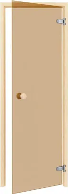 Immagine prodotto di Porta sauna classica - pino / vetro bronzo / 60 x 190