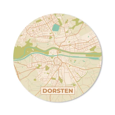 Produktbild von MuchoWow® Mauspad Mousepad Dorsten - Karte - Stadtplan - Vintage 30x30 cm - Mousepads - Maus Mat - Pad - Mausunterlage - Tischunterlage - Schreibtischmatten