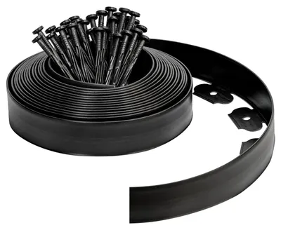 Produktbild von 10 m Gartenrasenkante mit 30 Heringen - Flexible Blumenbeetkante für professionelle Gartenpflege