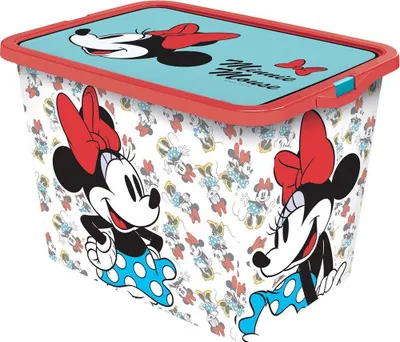 Obrázok produktu pre Úložný box Minnie Mouse 23 litrov biely/červený