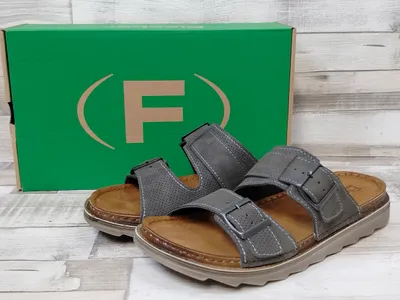 Produktbild von Fischer Herren Pantolette graphit mit zwei Schnallen 40