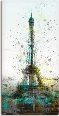 Produktbild von ARTland Leinwandbild Paris Eiffelturm I Größe: 50x100 cm