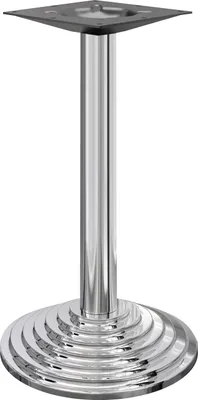 Produktbild von PYRAMIDE | Bistro Stehtischgestell | Edelstahl | Fuß: Ø 45 cm | Säule: 7,6 x 109 cm | Tischgestell Rund, Stehtischgestell Edelstahl