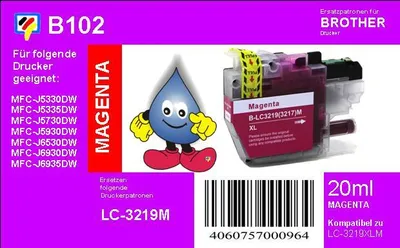 Produktbild von LC3219XLM - magenta - Dr. Inkjet Ersatzdruckerpatrone mit 1.500 Seiten Druckleistung nach ISO