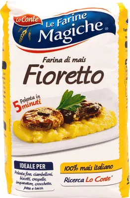 Produktbild von Lo Conte Le Farine Magiche Mehl Farina Di Mais Fioretto Maismehl für Polenta 1kg