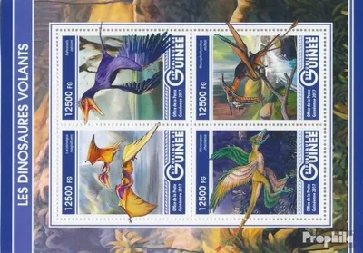 Produktbild von Briefmarken Guinea 2017 Mi 12291-12294 Kleinbogen (kompl. Ausgabe) postfrisch Fliegende Dinosaurier