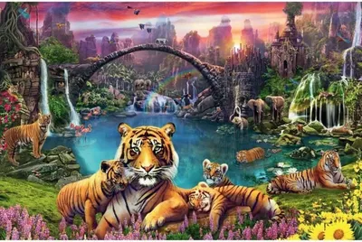 Immagine prodotto di Puzzle Ravensburger 3000T. Tigre in una laguna paradisiaca
