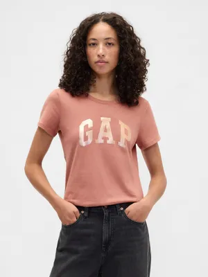 Produktbild von Gap T-Shirt XXS mit Logo, Rundhalsausschnitt, kurzen Ärmeln und lockerer Passform
