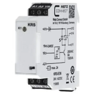 Obrázek produktu pro 5 Kus 1W modul rozhraní bez úrovně ručního ovládání - Spínací relé AC 24V DC 24V 6A KRS-E06 24ACDC Hand