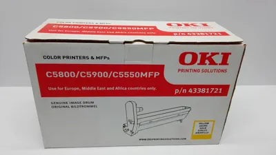 Produktbild von OKI 43381721, Original, C5800, C5900, C5550MFP, 20000 Seiten, Laserdrucken, Gelb, Schwarz
