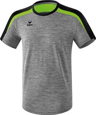 Produktbild von Erima Liga 2.0 T-Shirt Kinder - Grey Melange / Schwarz / Green Gecko
