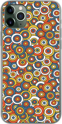 Produktbild von MuchoWow® Handyhülle Schutzhülle Hülle für Telefoonhoesje iPhone 11 Pro Max Muster - Retro - Kreis Silikon Softcase Handy Hülle - Schutz