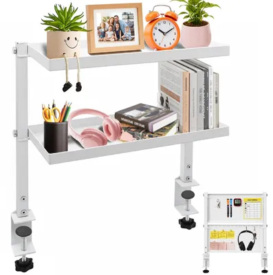 Image de Étagère de bureau à 2 niveaux pour un rangement optimisé et gain de place