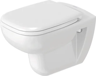 Image de Duravit Pack WC suspendu D-Code 457009 - cuvette Rimeless + abattant frein de chute - Blanc