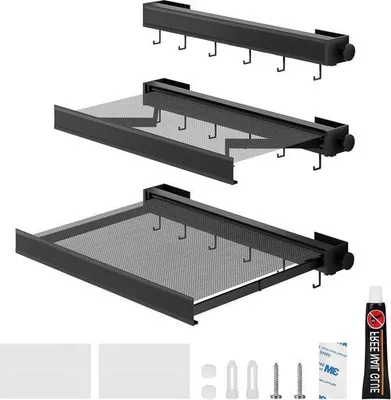 Zdjęcie produktu dla Kompaktowa suszarka ścienna z aluminium, 45 cm, czarna