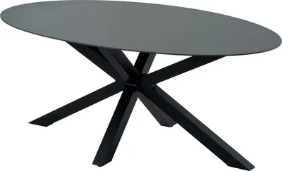 Produktbild von Lesli Living - Gartentisch Crest - Schwarz - 180x100x73cm