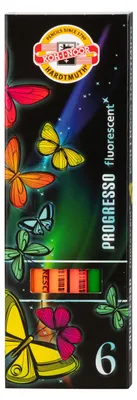 Produktbild von Progresso "Fluorescent"  Schul- Vollminenfarbstifte im 6er Pack