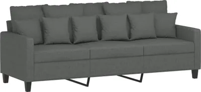 Produktbild von vidaXL 3-Sitzer-Sofa Dunkelgrau 180 cm Stoff