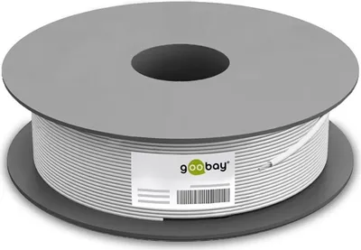 Zdjęcie produktu dla Goobay 57197 Zewnętrzny kabel sieciowy CAT 6, S/FTP (PiMF), czarny, 100 m - mieszanka miedzi CCA do zastosowań SOHO, AWG 23/1 (pełny), PE