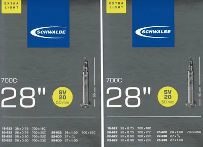 Produktbild von 2x Schwalbe SV 20 Schlauch 28" 18/25-622 Sclaverandventil 50 mm SV20 22/25-630