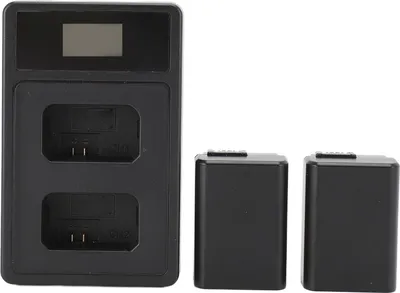 Image de NP FW50 batterie d'appareil photo, 2 pc, 7,2 V, 1850 MAh, batterie rechargeable avec double écran LED USB, station de charge pour ZVE10 ILCE 5000 6500 7M2 NEX C3 5T
